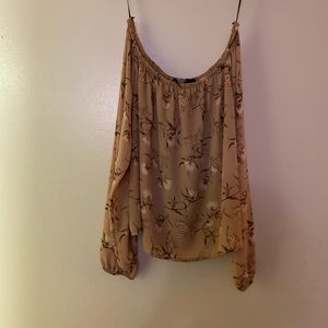 Pink floral pink blouse